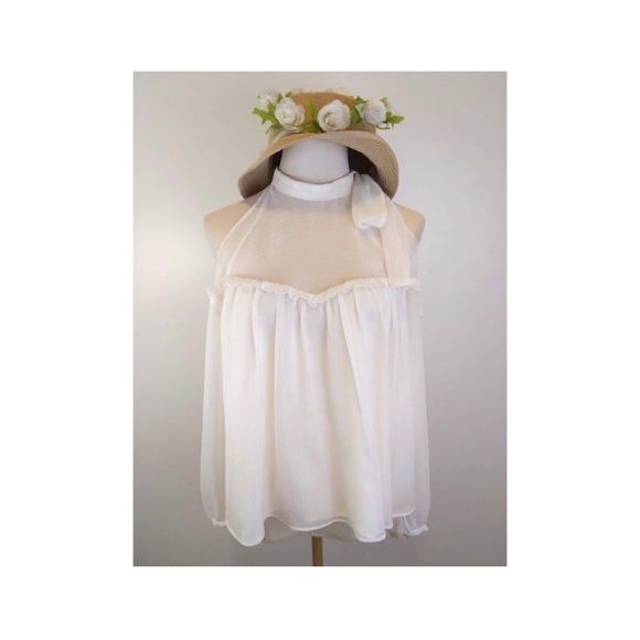 Zara Trafaluc Ivory Cold Shoulder Top - Picture 2 of 9